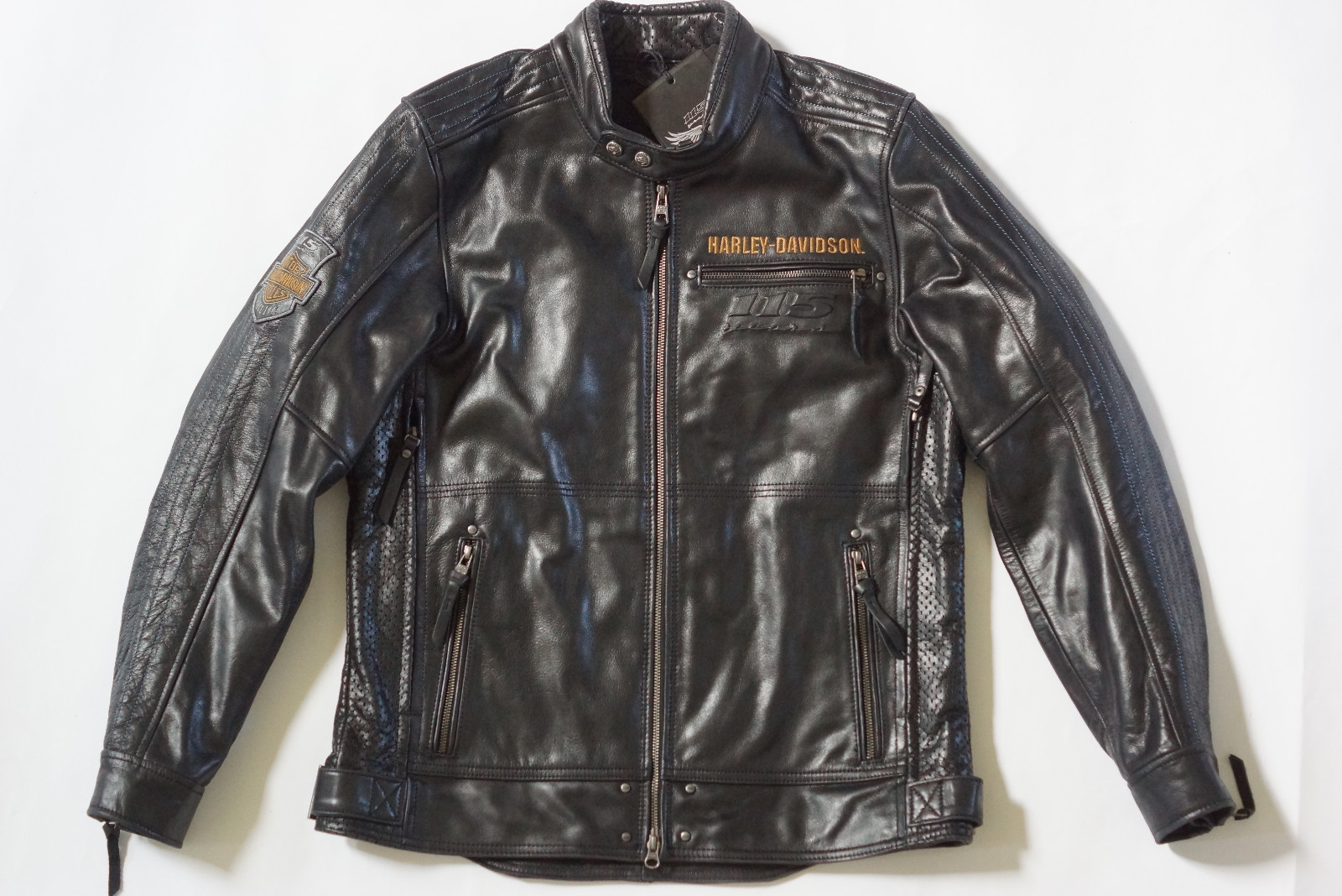 Harley Davidson Men S 115th Anniversary Eagle B Leather Jacket 3xlt 98000 18vm