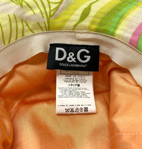 D&G DOLCE&GABBANA Vintage Logo Backet Hat Accessory #L Cotton Multicolor RankAB+ - Picture 5 of 10