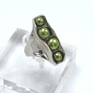 Hagit-Gorali-Israel-Sterling-Silver-Cultured-Green-Pearl-Ring-size-7