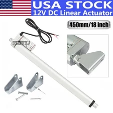 18'' Stroke 220lbs 14mm/s 12V Linear Actuator &Bracket For Electric Auto Medical
