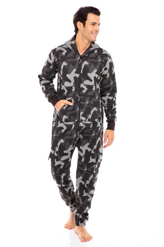 Herren Unisex Erwachsene Strampler 0 One Piece Nichtfuß Pyjama Spielanzug Overall - Bild 16 von 45