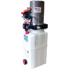 KTI Hydraulics Single Double Acting Power Up/Down/Gravity Down, 6 Qt (For Parts)