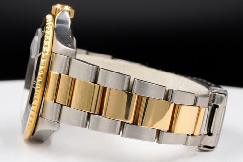 Mens Rolex Two-Tone 18k Yellow Gold and SS Submariner Watch Black Dial 16613 - Picture 5 of 8