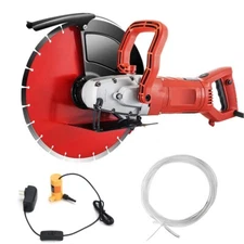 iMeshbean 14'' Portable Electric Concrete Saw with Water Pump and Blade Wet/Dry