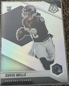 2021 Panini Mosaic DAVIS MILLS RC SILVER PRIZM VARIATION Rookie #322-V Texans!