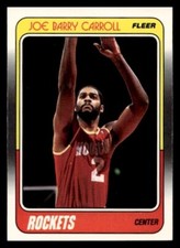 1988 Fleer Joe Barry Carroll #50 Houston Rockets ~ $.99 Ship!