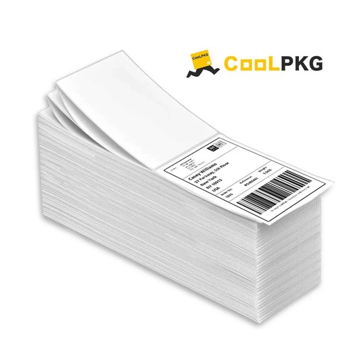 2000 Fanfold Direct Thermal Shipping Labels 4x6 Perforated Zebra Rollo Printers - Picture 1 of 9