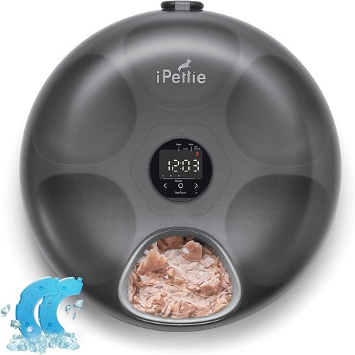 iPettie Donuts Frost 6 Meal Cordless Automatic Pet Feeder, with Two Ice Packs - Bild 2 von 18