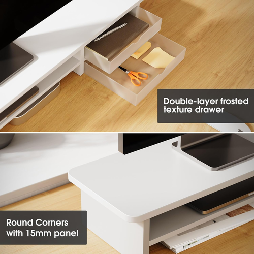 Monitor Stand, Dual Monitor Riser, 42.5Inch Large Desk Computer Monitor Stand Ri - Picture 2 of 12