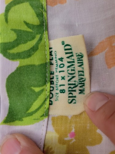 Vintage Bed Sheet Floral Springmaid Double Full Flat - Picture 13 of 14