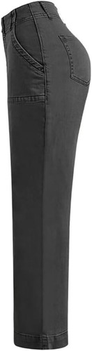Flamingals Women's Wide Leg Jeans Mid Waist Causal Straight Leg Business Cargo S - Picture 4 of 8