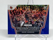 2021-22 Panini Prizm Draft Picks David Johnson Widescreen BLUE SHIMMER /13 RC