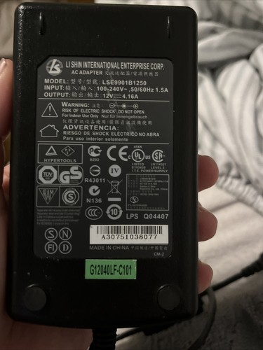 Genuine Li Shin International LSE9901B1250 AC Adapter 12V 4.16A Black Tip - Picture 3 of 8