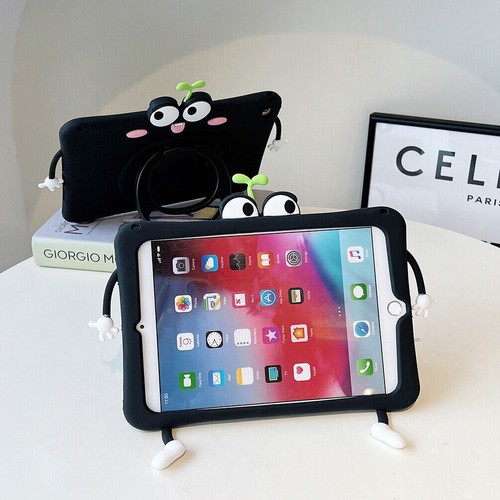 Coal ball Soft Silicone Tablet Stand Case For iPad 5 6 7 8 9 10 11 Air Mini Pro - Picture 13 of 19