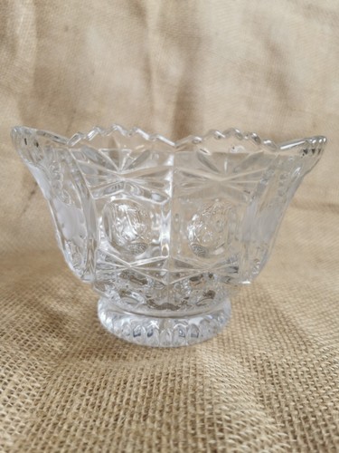 Cristal Limpio 24% Cristal Plomo 4" Flores Esmeriladas Cuenco de Cristal Hecho en Alemania - Imagen 4 de 8