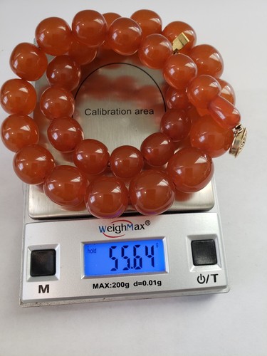 Vintage Baltic Amber Large Bead Necklace Gold Filled Box Clasp 55.64 Grams - Picture 7 of 15