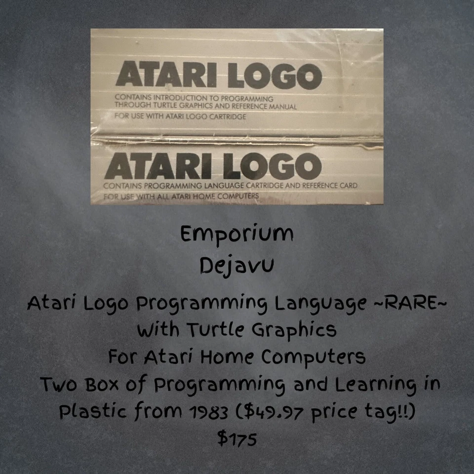 Atari Logo User Manuals And Cartridge ORIGINAL FACTORY SEALED 1983 - Image 3 of 4