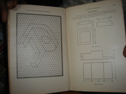 INDIA RARO - UN LIBRO DE TEXTO SOBRE GEOMETRÍA PRÁCTICA O DIBUJO GEOMÉTRICO P 466   - Imagen 10 de 12