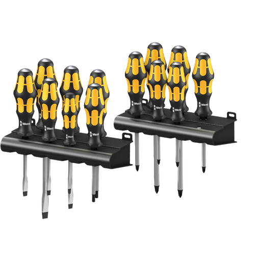 Wera Big Pack 900 Schraubendrehersatz Kraftform Schraubmeißel + Rack, 13-teilig - Bild 1 von 17