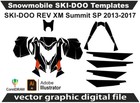 Snowmobile SKI-DOO REV XM Summit SP 2013-2017 Templates Vector Ai CDR EPS S15