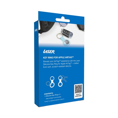 Laser Silicone AirTag Key Ring - Colorful 4-Pack, Durable & Soft - Picture 7 of 7