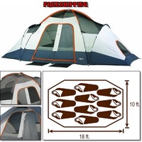 Huge Family Camping Outdoor Tent Large 10 Person 2 Room Cabin Dome Hiking Canopy Huge Family Camping Outdoor Tent Large 10 Person 2 Room Cabin Dome Hiking Canopy