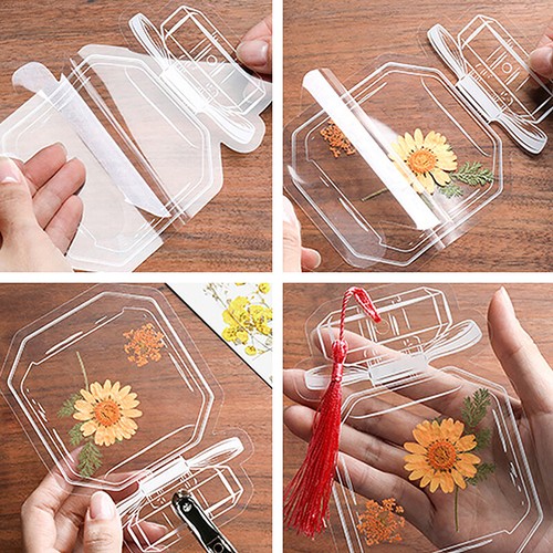 20 Piece Bookmarks Kids Creative DIY Transparent Bookmarks For Dried Flowers _cn - Photo 10/10