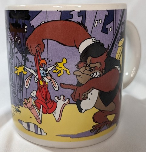 Roger Rabbit & Ape Bouncer in Street "Try to See Things My Way" Kaffeebecher 1987