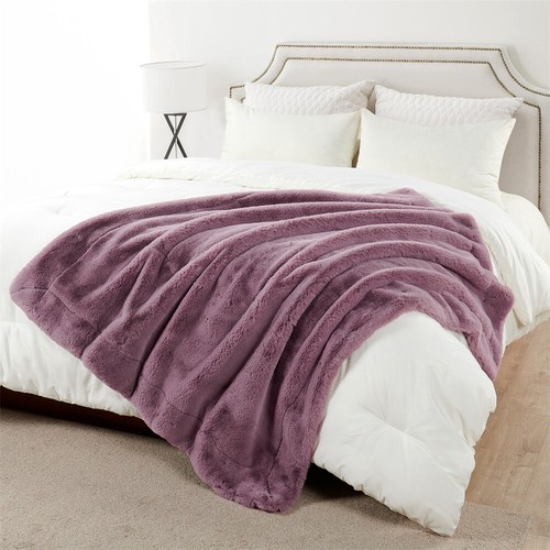 Luxurious Heavy Faux Fur Blanket Ultra Soft Plush Throw for Couch Bed Home Decor - Picture 109 of 245