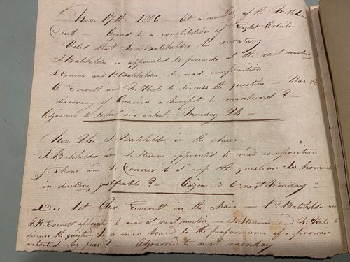 1806 Early Fraternity Secret Society Club Phillips Academy Andover MA Log record - Picture 2 of 7