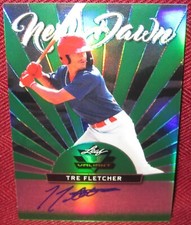 2019 LEAF VALIANT AUTOGRAPH #ND-TF2 TRE FLETCHER GREEN 93/99 