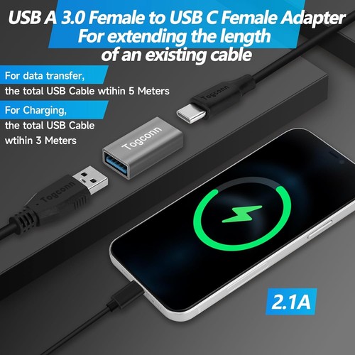 USB C auf USB 3.0 Adapter 2er Pack - Premium High-Speed Bidirektionale Anschlüsse - Bild 7 von 7