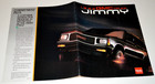1992 GMC Jimmy Original Dealer Foldout Poster Advertisement Ad 92