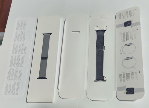 Unused OEM Stainless Steel GRAPHITE Apple Watch 41mm Milanese Loop in Retail Pkg
