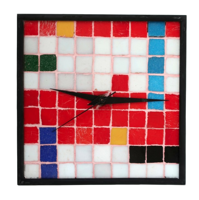 20 CM X Rosso/Bianco Blu Piccolo Mosaico Piastrelle Muro Orologio Mano IN UK 20 CM X Rosso/Bianco Blu Piccolo Mosaico Piastrelle Muro Orologio Mano IN UK