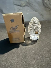 Avon Sparkling Crystal Egg, 24% Full Lead Crystal Pedestal Germany NIB Vintage