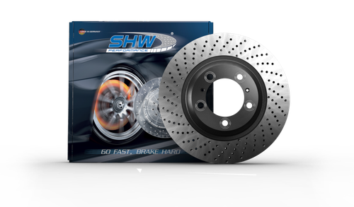 SHW LH Front Drill Rotor (98135140101) For 13-16 Boxster 2.7L w/o Ceramic Brakes - Picture 3 of 10