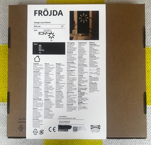 IKEA FRÖJDA - NEW - Pendant LED lamp, battery operated white, 13 " - 505.821.52 - Picture 2 of 9