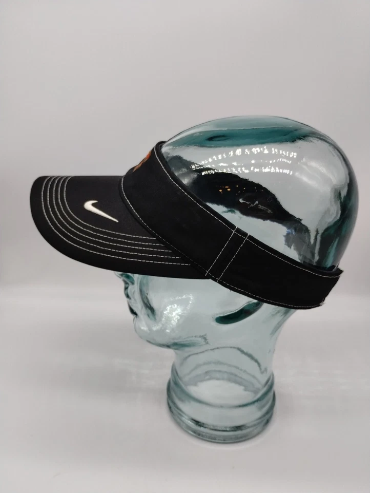 Nike FootJoy Golf Visera Sombrero Dri-Fit Negro con Rojo Bordado F Gorra Ajustable Foto 2 de 4