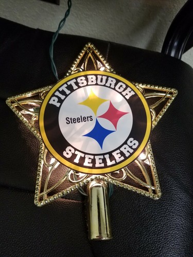 Árbol de Navidad inspirado en los Pittsburgh Steelers Top Adorno Adornos NFL  - Imagen 2 de 6