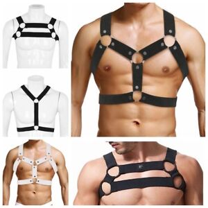 Christmas Men Party Elastic Straps Body Chest Harness O-rings Costume Fancy Belt