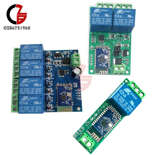 DC12V 1/2/4Channel Bluetooth Relay Module APP Control Switch IoT Smart Home New - Afbeelding 1 van 15