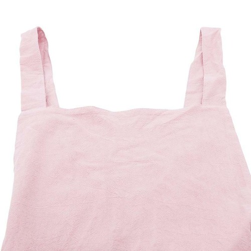Women Long Apron Dress Casual Workwear Casual Workwear Washed Cotton Linen FW - Picture 10 of 15