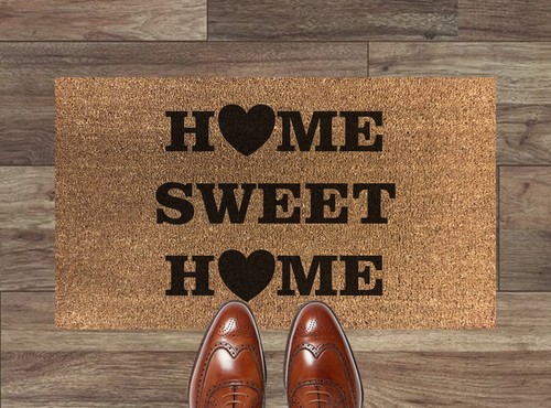 Home Sweet Home! Coir Synthetic Grey DoorMat Gift Present - Picture 7 of 12