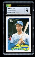 Ken Griffey Jr. #41T Topps Traded 1989 Seattle Mariners Baseball Card CSG Mint 9