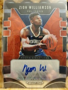 ZION WILLIAMSON 2019-20 Prizm Choice Rookie Signatures Red Auto RC SSP!!!