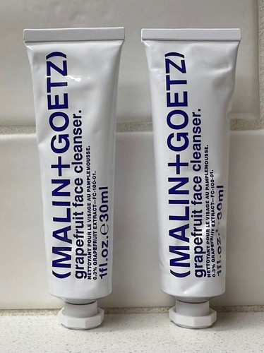MALIN + GOETZ - GRAPEFRUIT FACE CLEANSER - LOT OF 2 - 1oz EACH - NEW SEALED