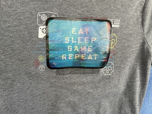 Camicia olografica Amber Crombie bambini mangiare gioco di sonno ripetizione - Foto 2 di 5
