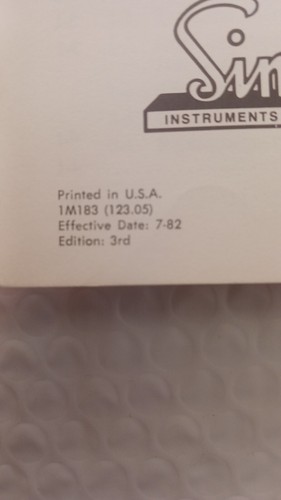 Simpson 260-6XL and 6XLM Volt-Ohm-Milliammeter Manual - Picture 5 of 5