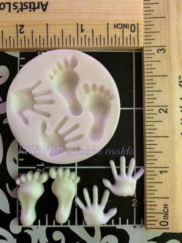 Baby Hand and Feet Silicone Mold for crafts - Picture 1 of 7